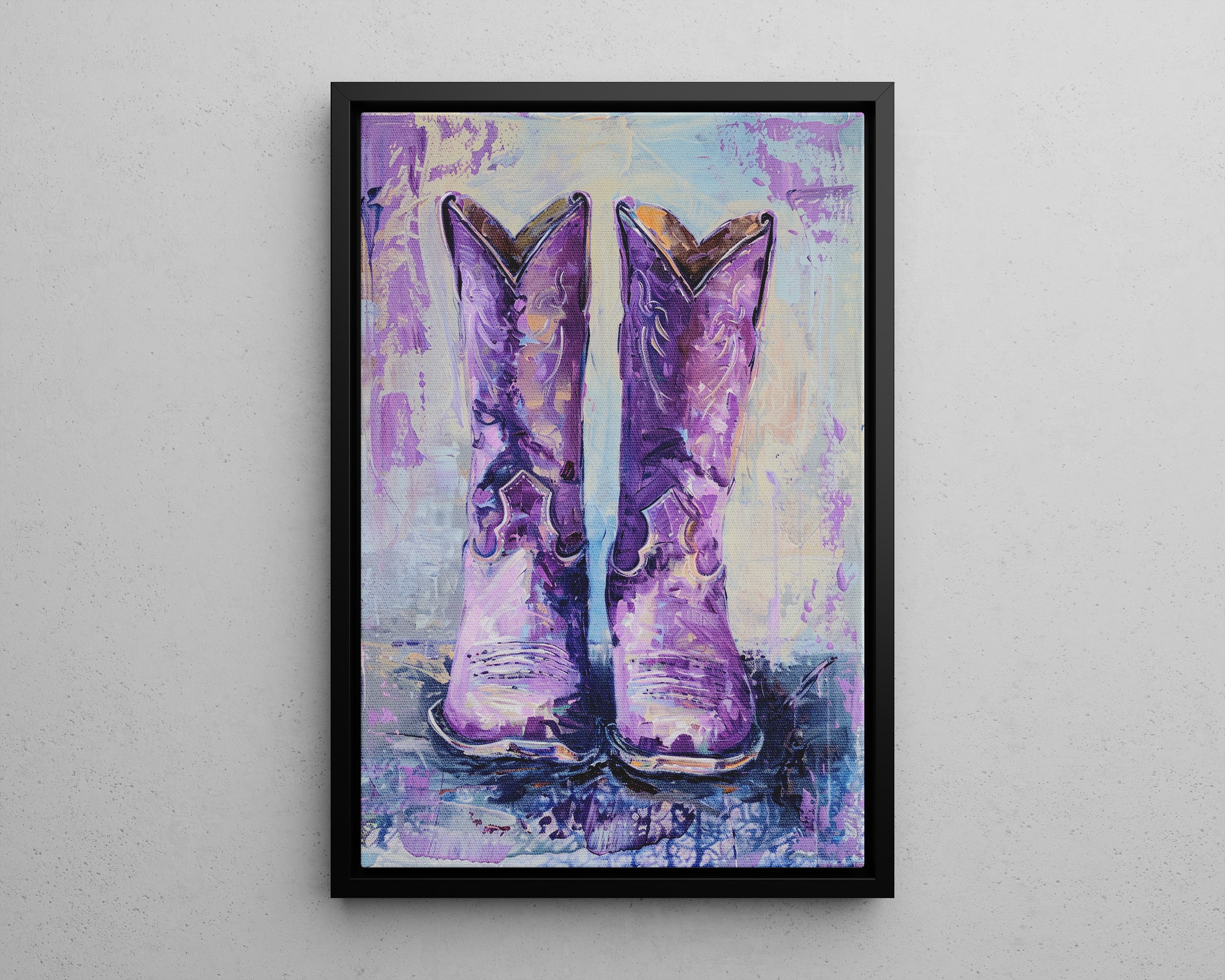 Framed Canvas - Violet Cowgirl Spirit