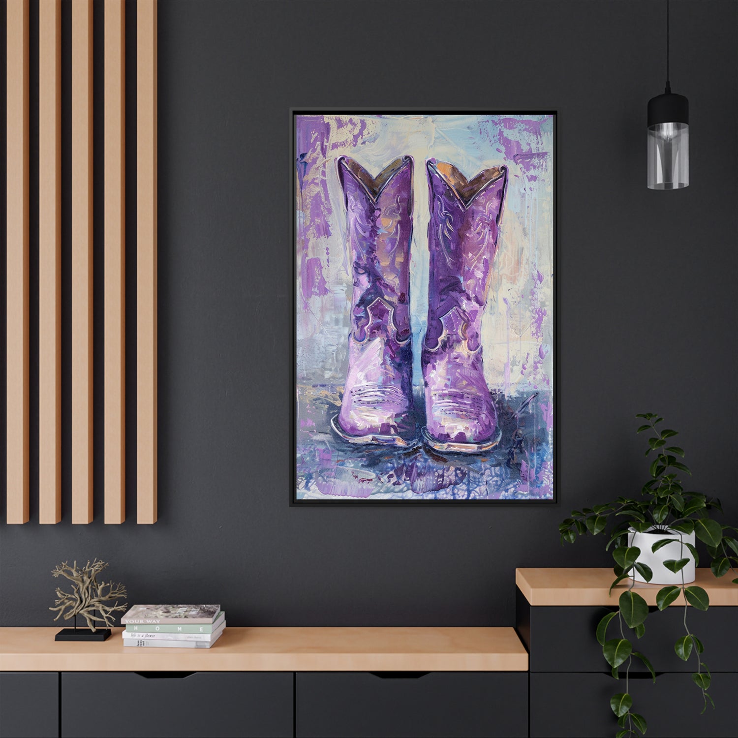 Framed Canvas - Violet Cowgirl Spirit