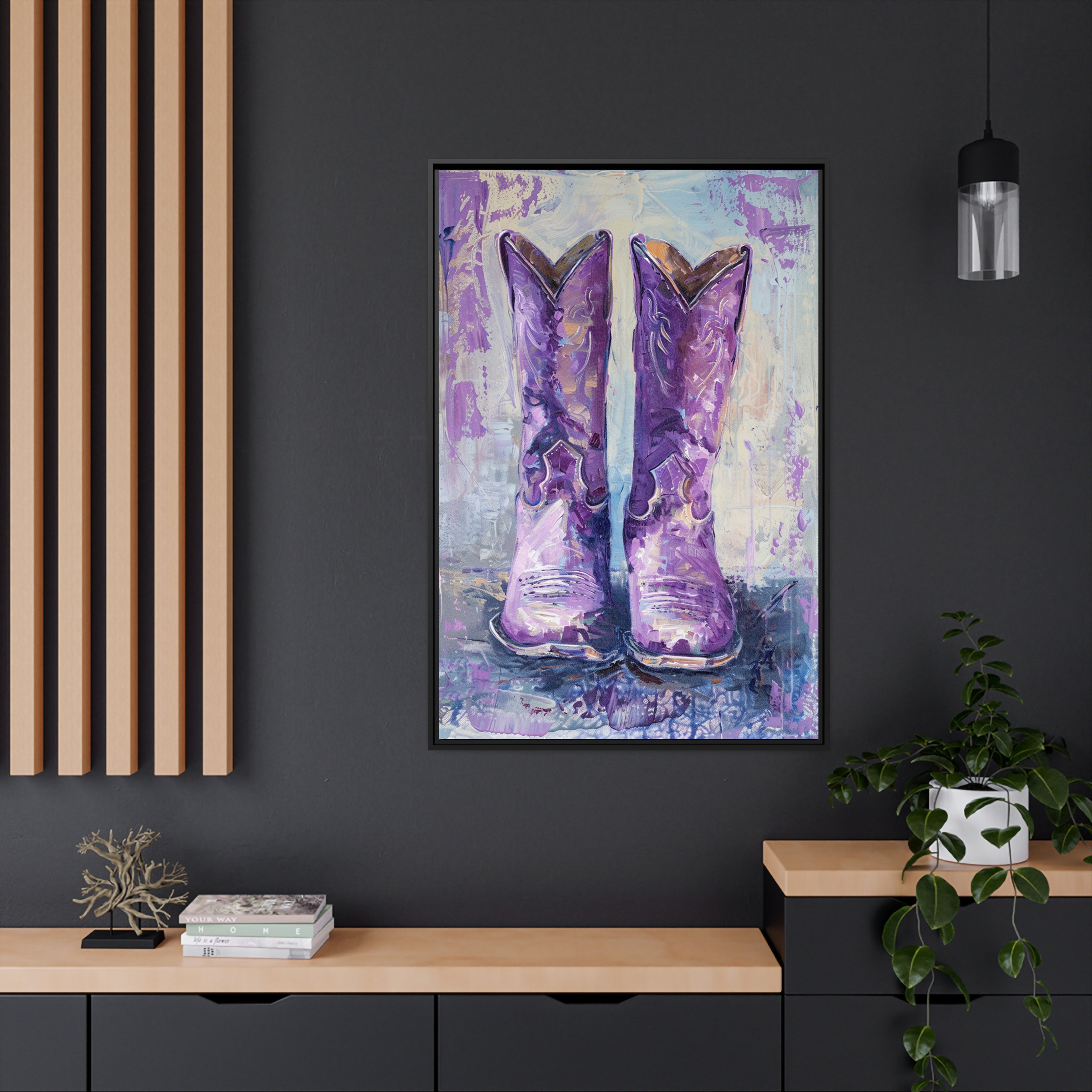 Framed Canvas - Violet Cowgirl Spirit