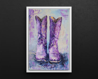 Framed Canvas - Violet Cowgirl Spirit