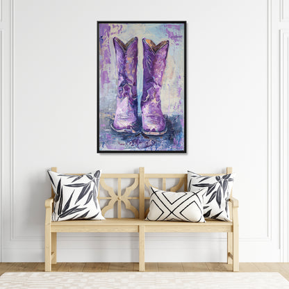 Framed Canvas - Violet Cowgirl Spirit
