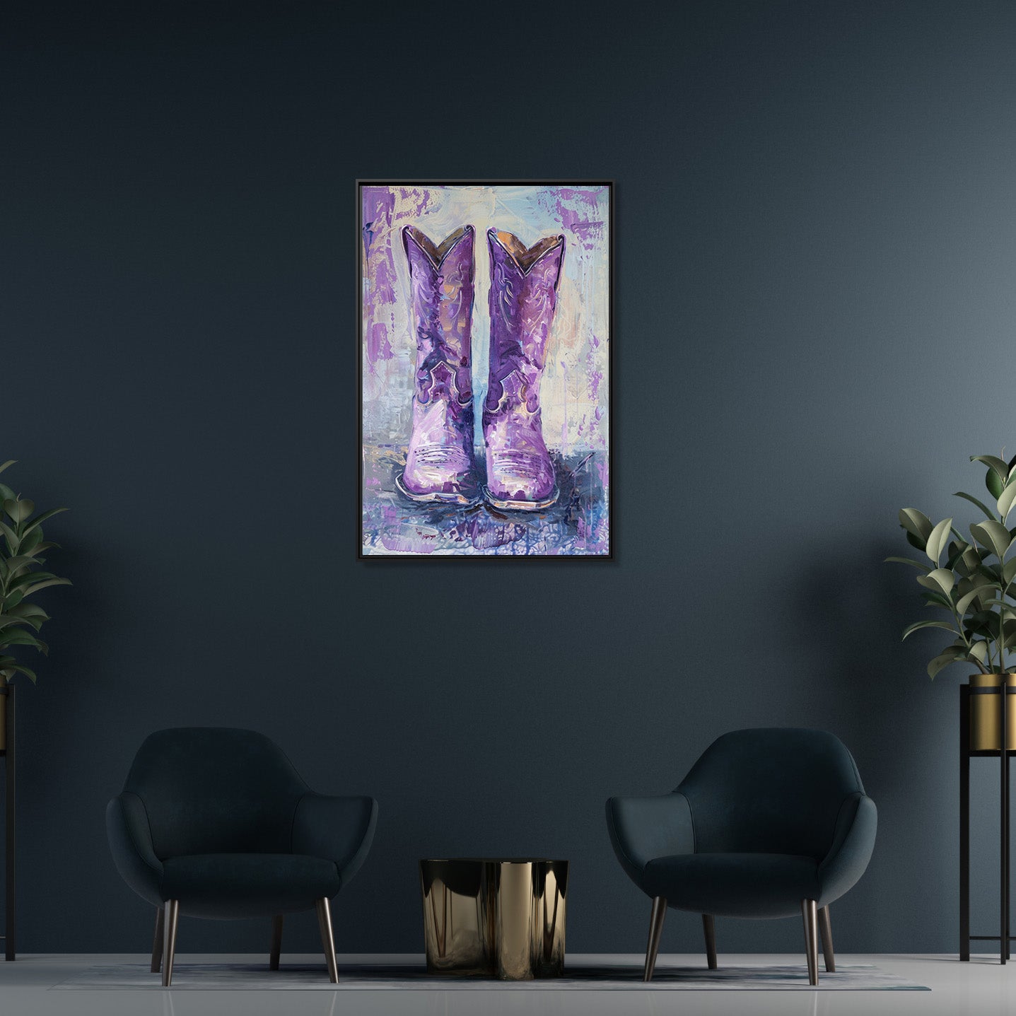 Framed Canvas - Violet Cowgirl Spirit