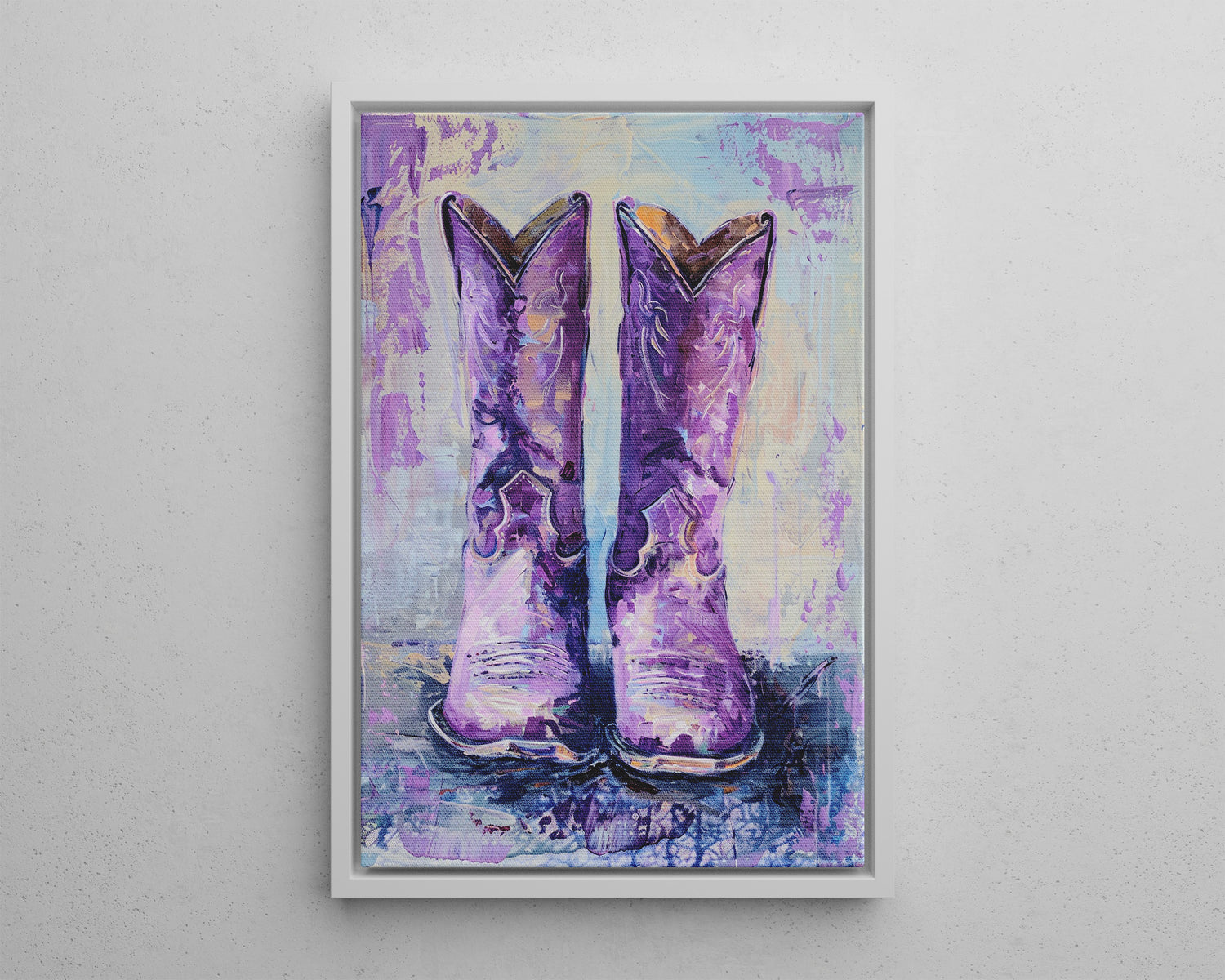 Framed Canvas - Violet Cowgirl Spirit