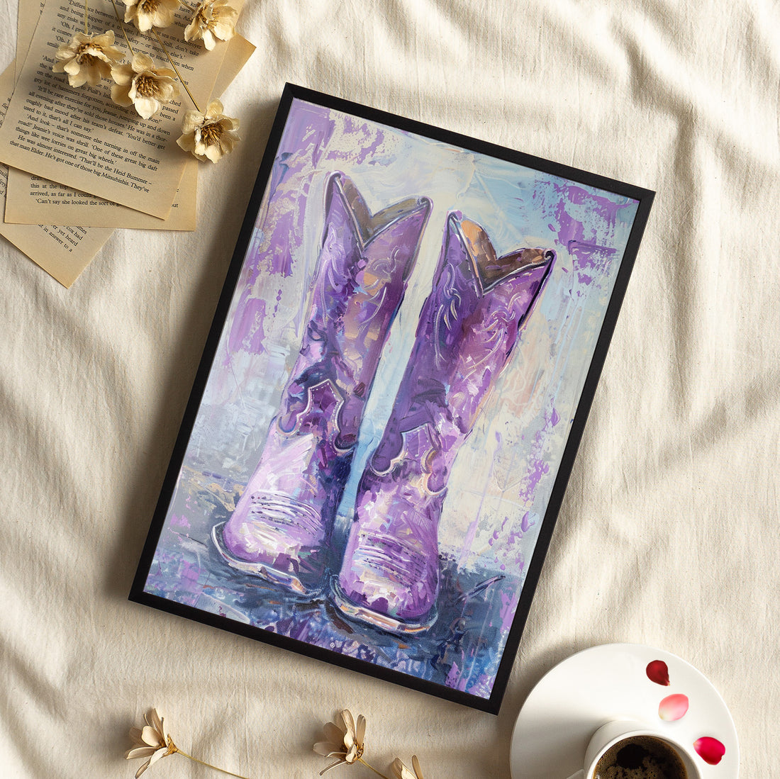 Framed Paper Print - Violet Cowgirl Spirit