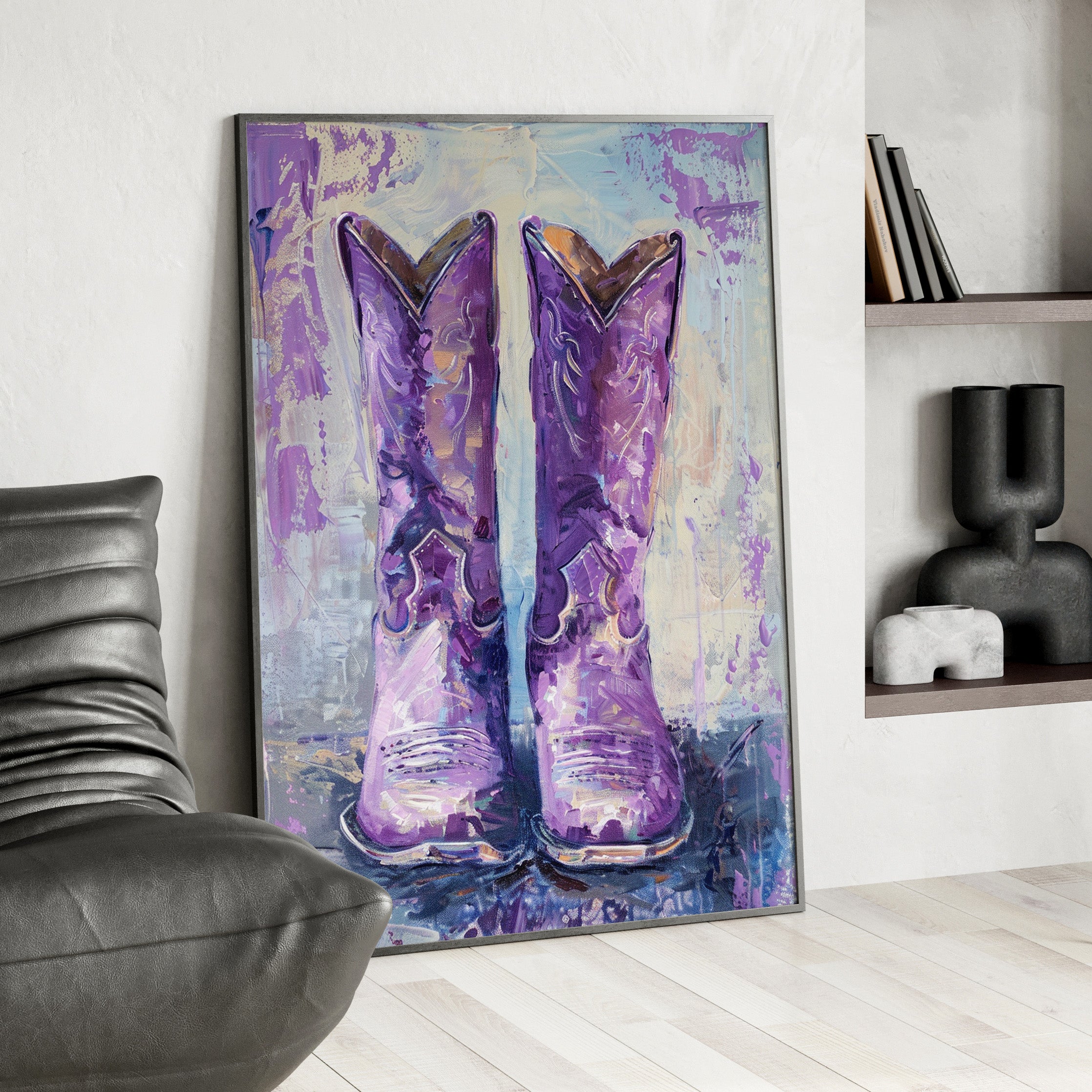 Framed Paper Print - Violet Cowgirl Spirit