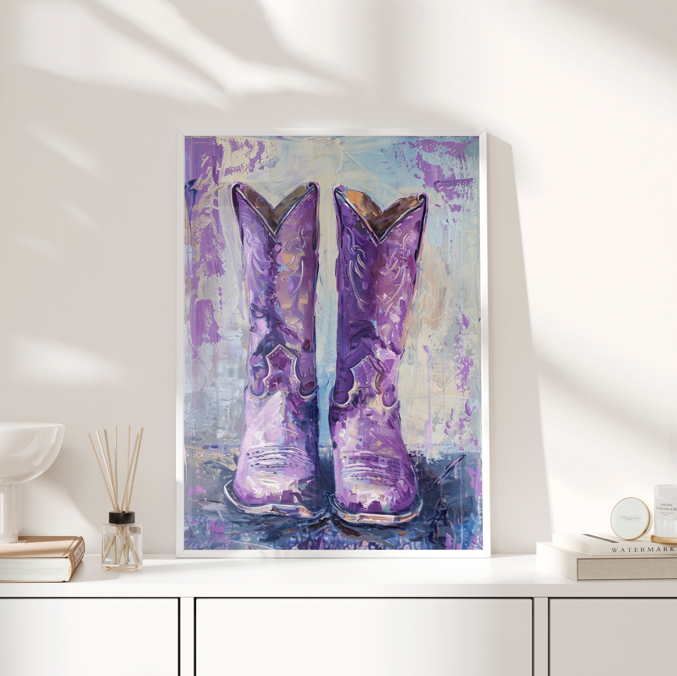 Framed Paper Print - Violet Cowgirl Spirit