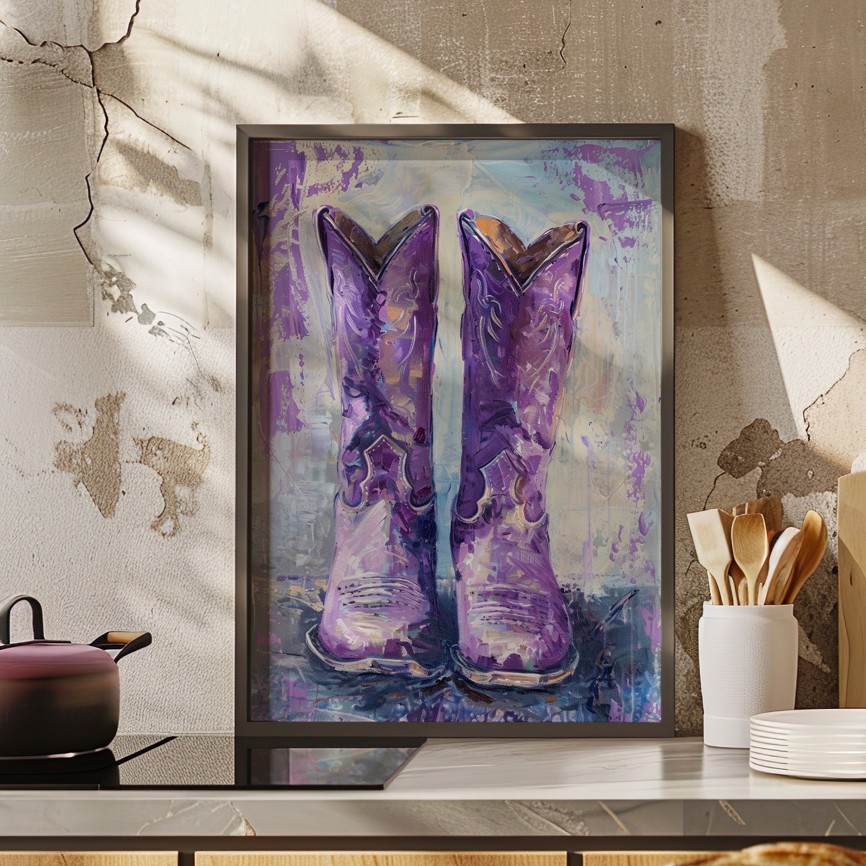 Framed Paper Print - Violet Cowgirl Spirit