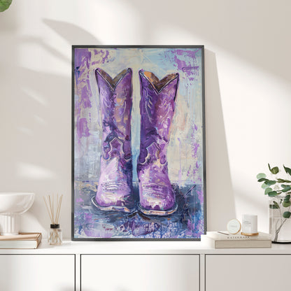 Framed Paper Print - Violet Cowgirl Spirit