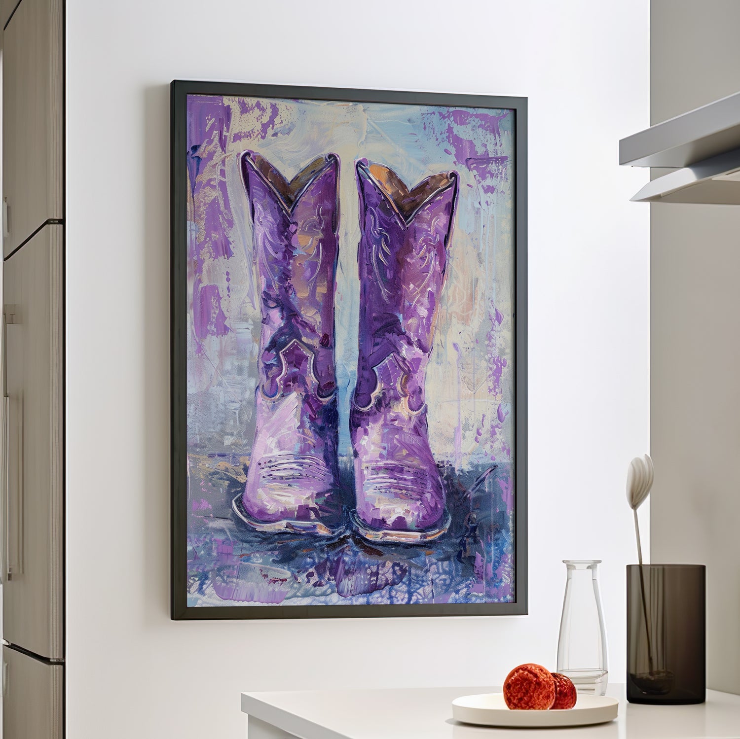 Framed Paper Print - Violet Cowgirl Spirit