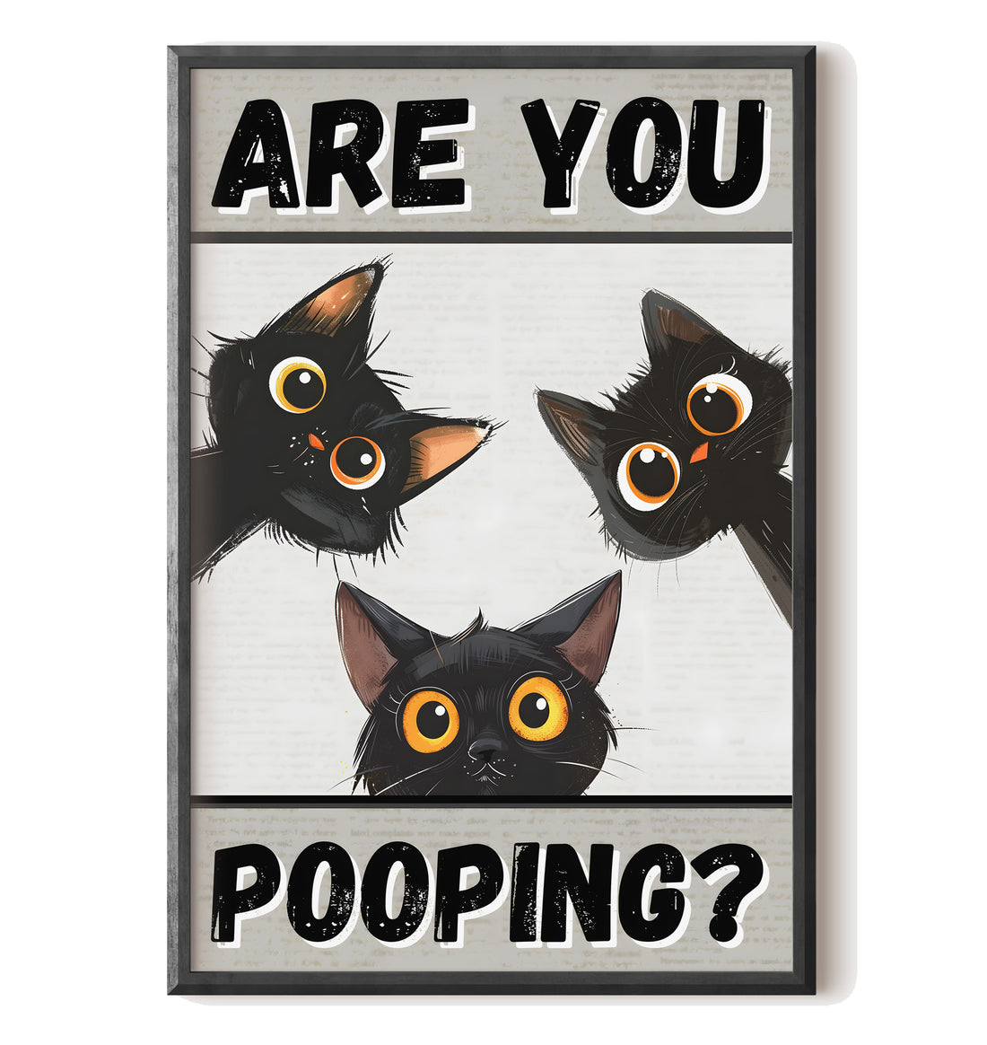 Peeking Cats Toilet Humor