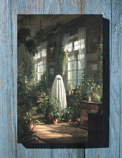 1.25" Matte Canvas - Ghost Among Houseplants