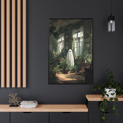 Framed Canvas - Ghost Among Houseplants