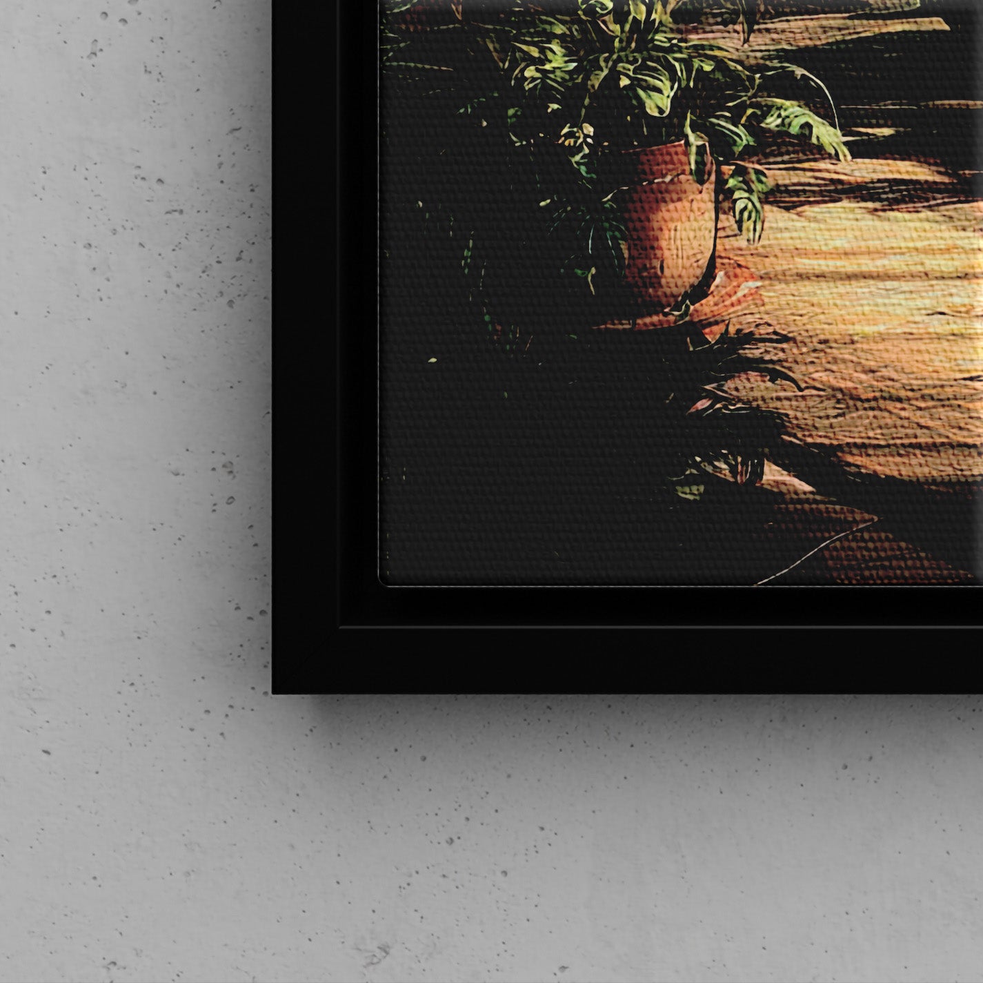 Framed Canvas - Ghost Among Houseplants