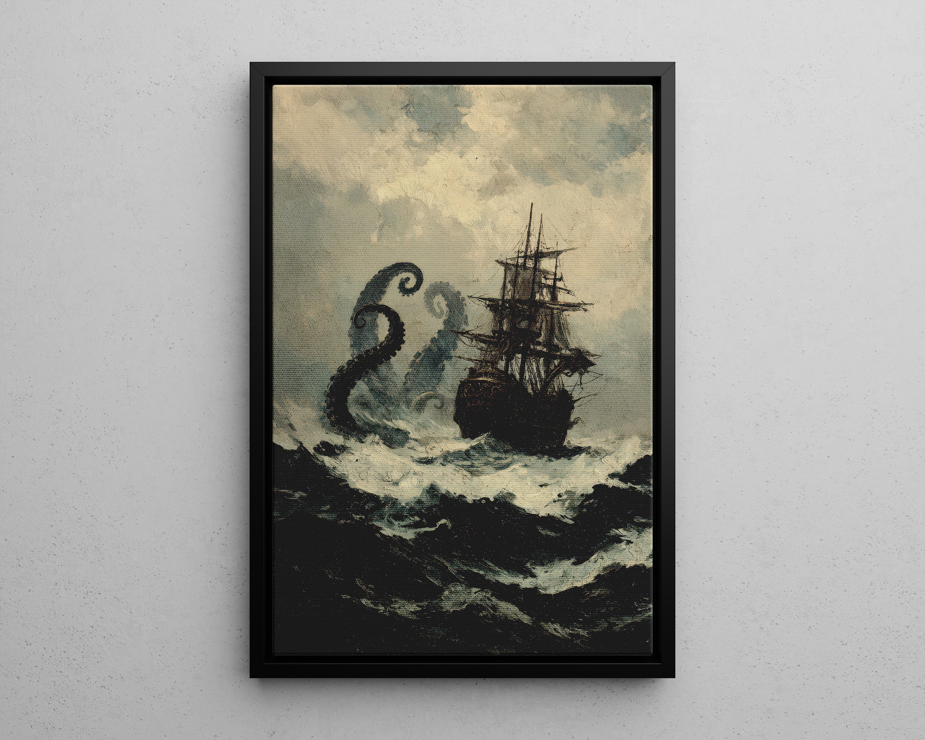 Framed Canvas - Into the Kraken’s Wake
