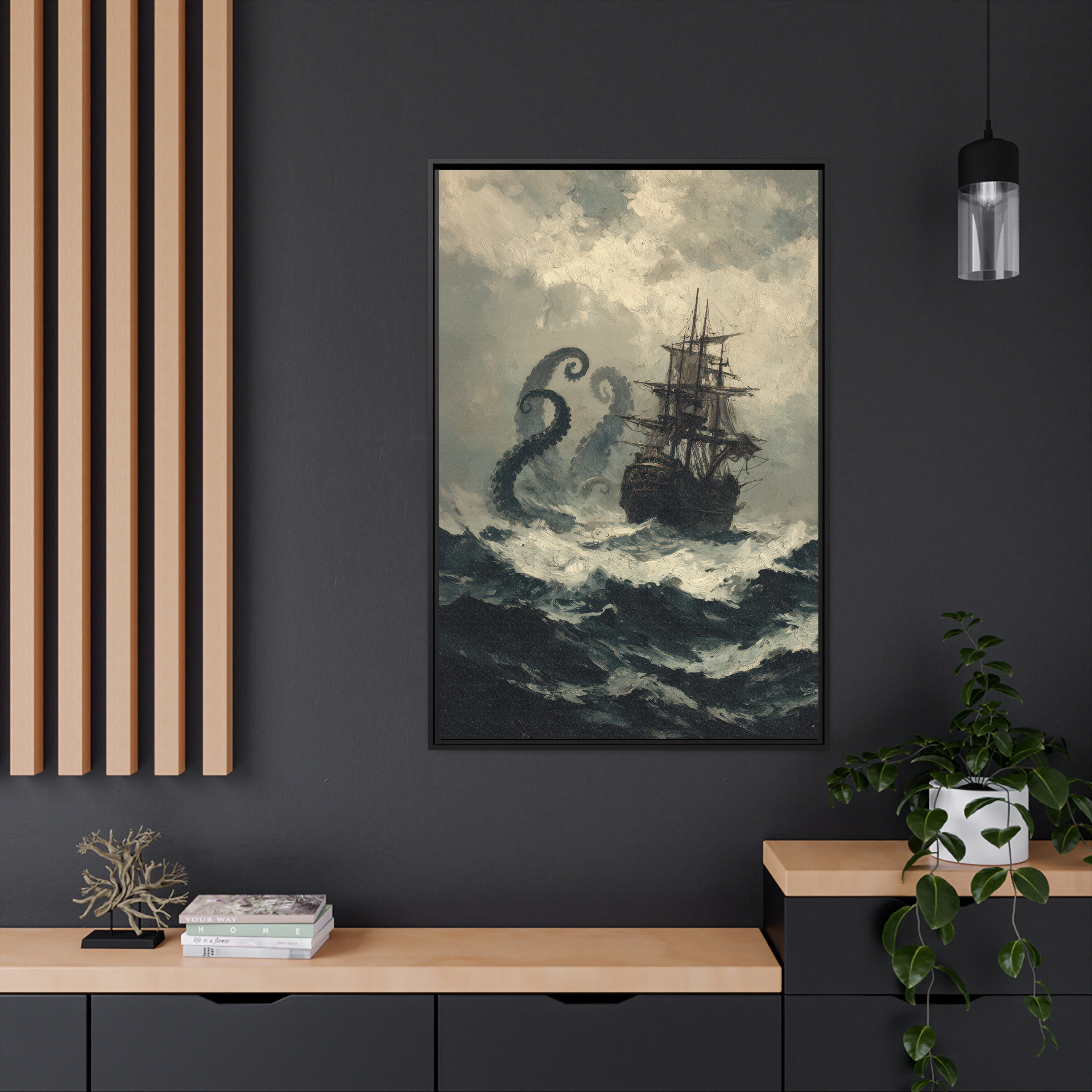 Framed Canvas - Into the Kraken’s Wake