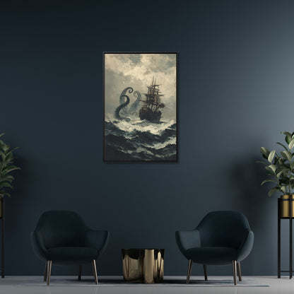 Framed Canvas - Into the Kraken’s Wake