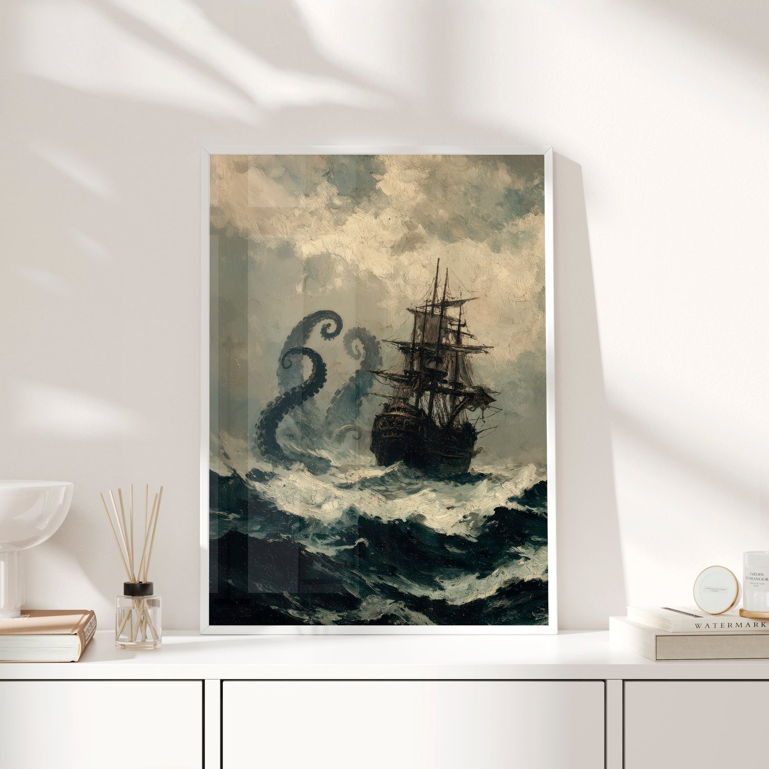 Framed Paper Print - Into the Kraken’s Wake