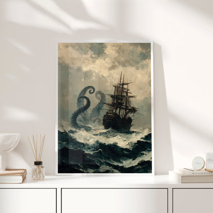 Framed Paper Print - Into the Kraken’s Wake
