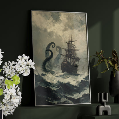 Framed Paper Print - Into the Kraken’s Wake