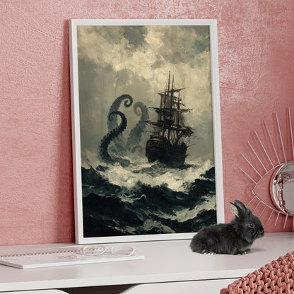 Framed Paper Print - Into the Kraken’s Wake