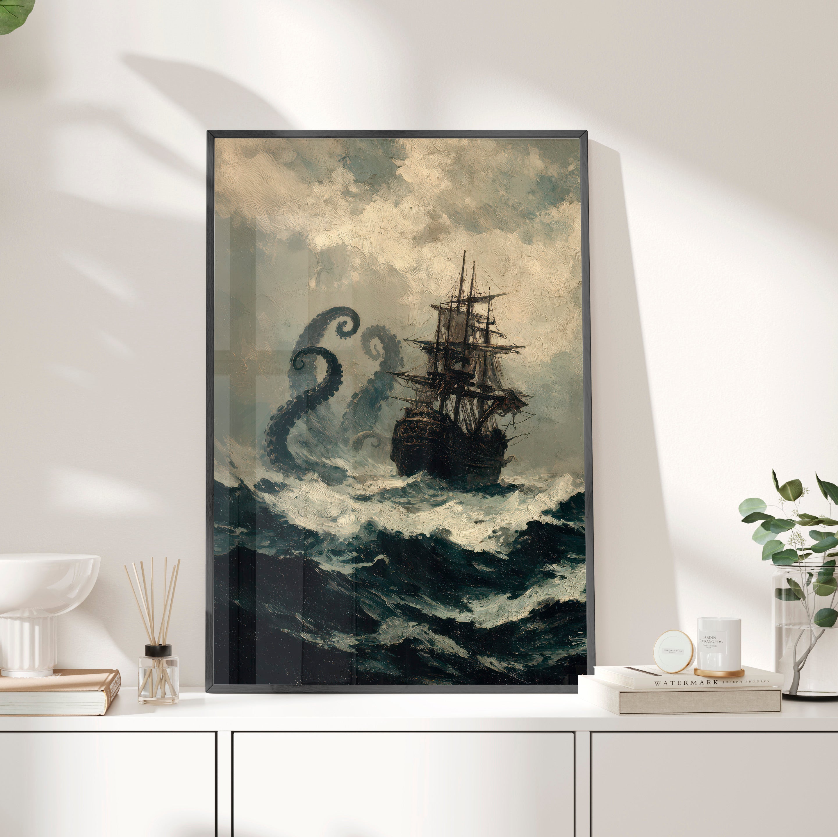 Framed Paper Print - Into the Kraken’s Wake