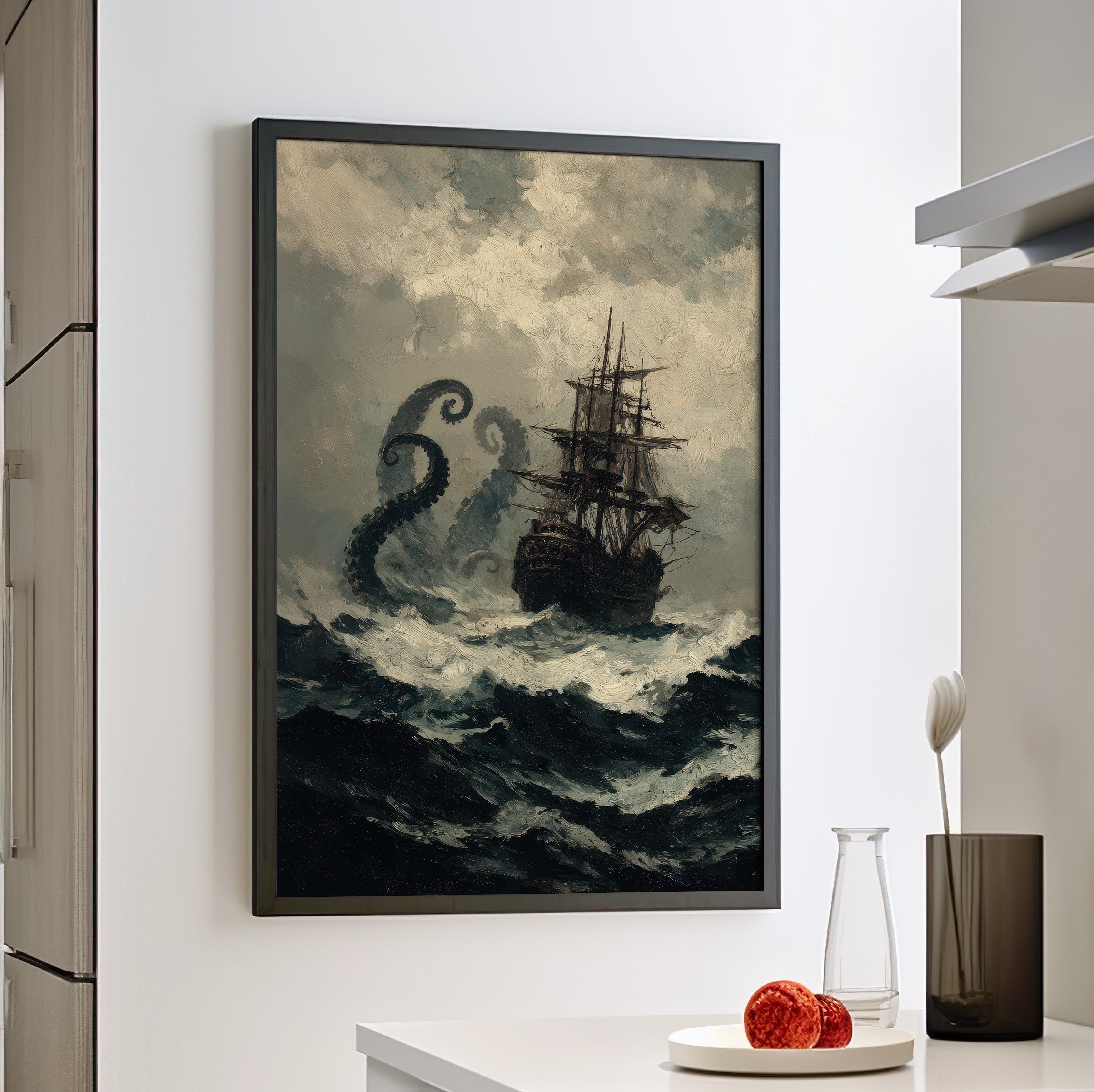 Framed Paper Print - Into the Kraken’s Wake