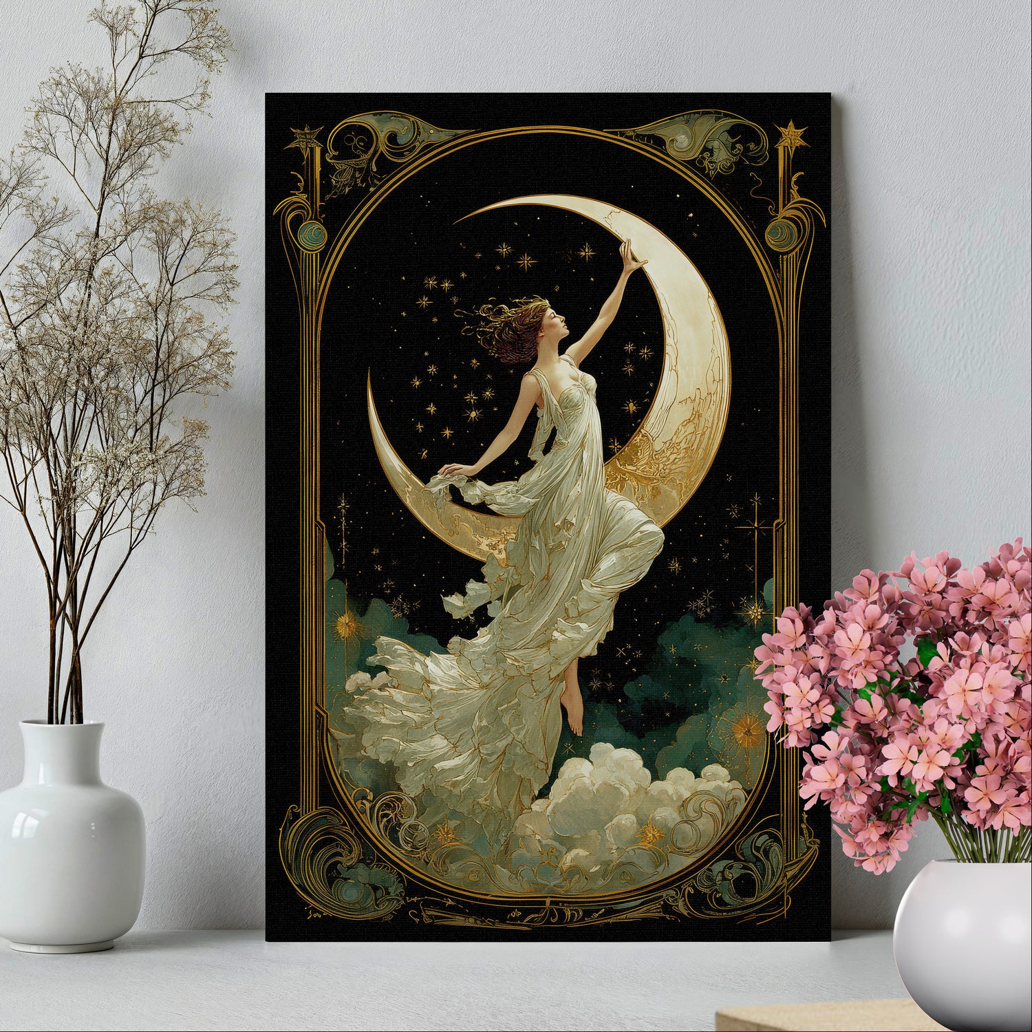 1.25" Matte Canvas - Moon Goddess Ascending