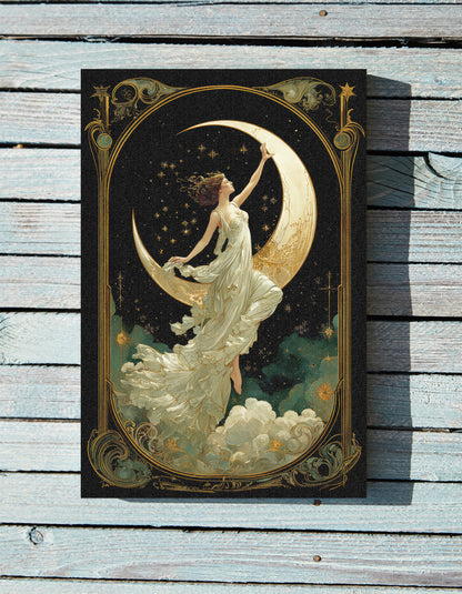 1.25" Matte Canvas - Moon Goddess Ascending