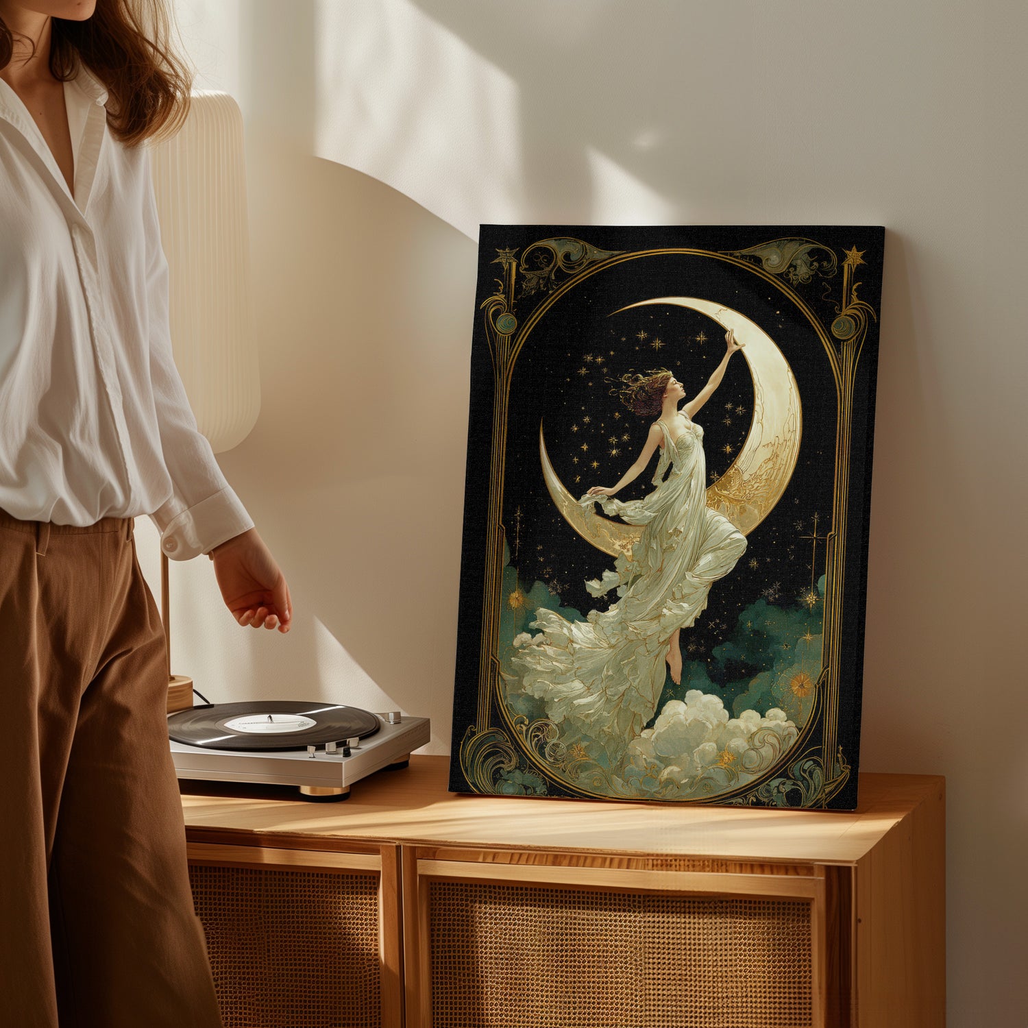 1.25" Matte Canvas - Moon Goddess Ascending