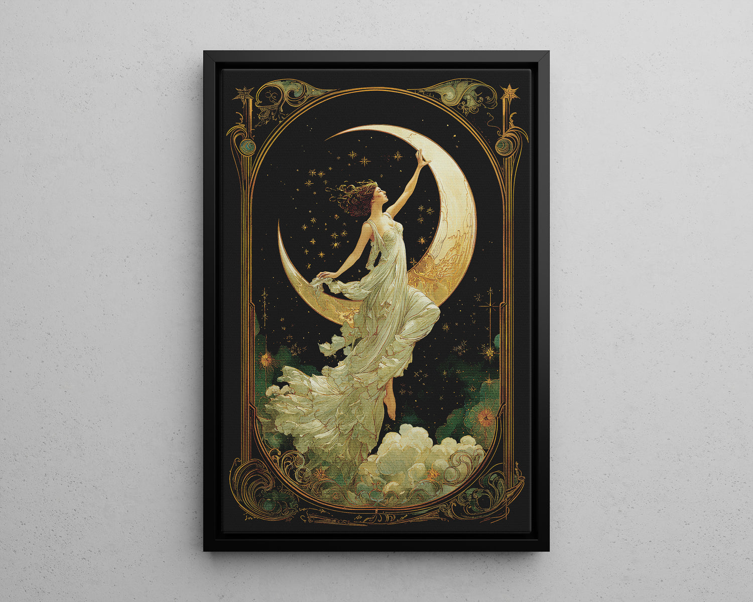 Framed Canvas - Moon Goddess Ascending
