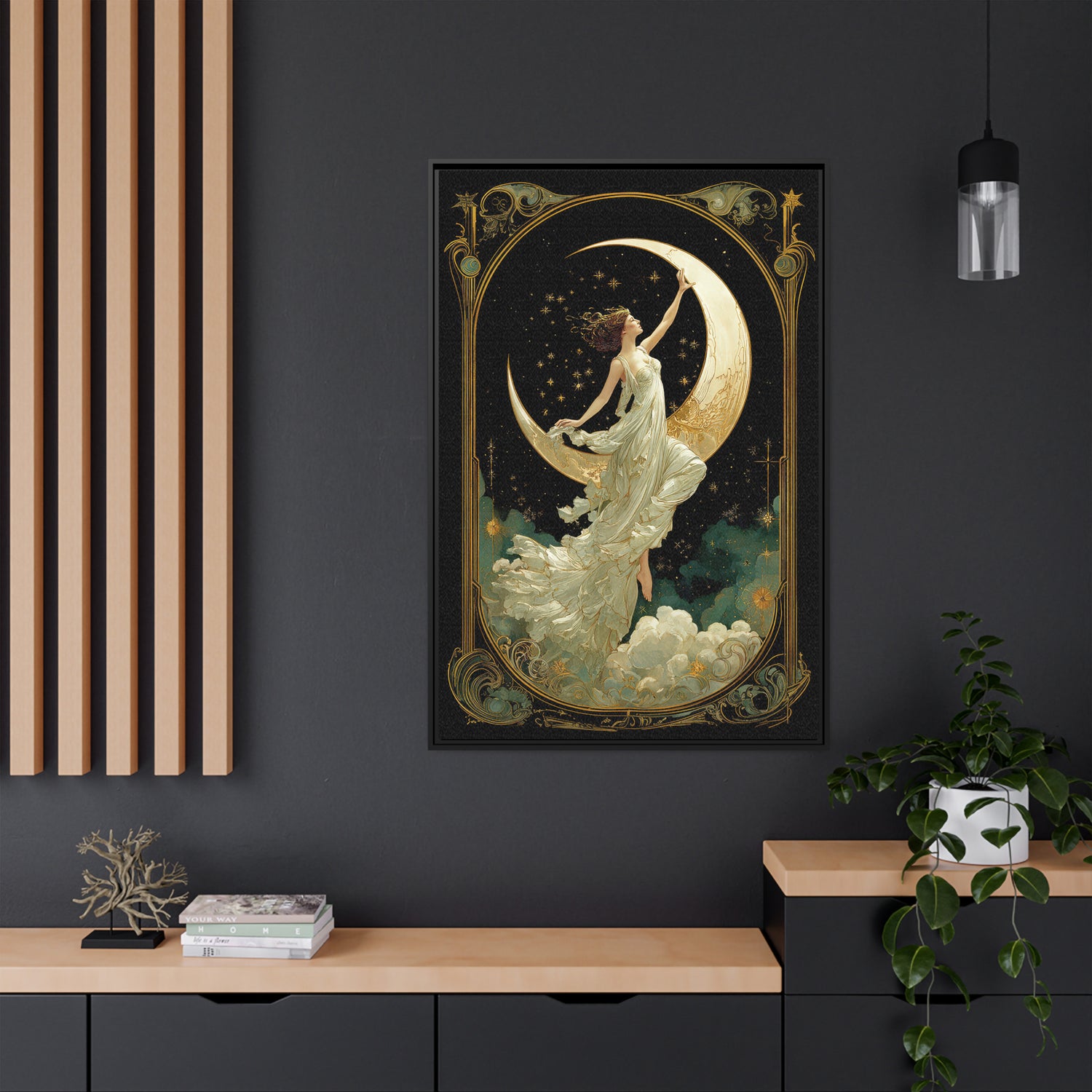 Framed Canvas - Moon Goddess Ascending