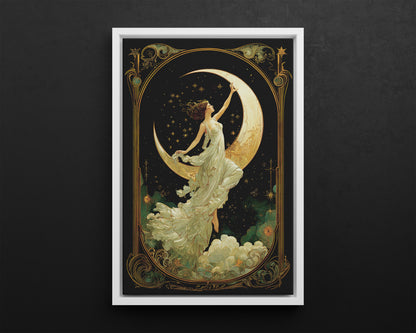 Framed Canvas - Moon Goddess Ascending