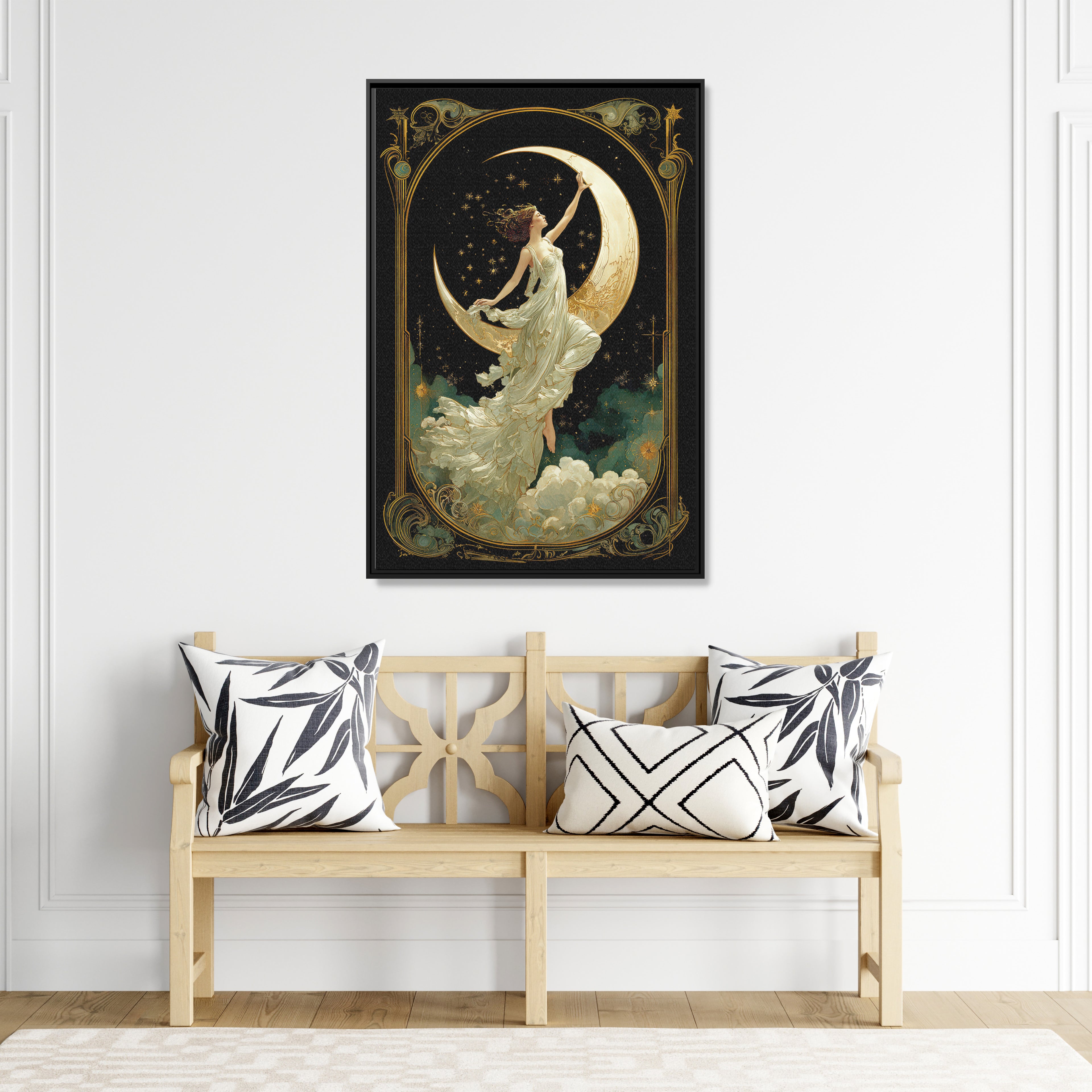 Framed Canvas - Moon Goddess Ascending