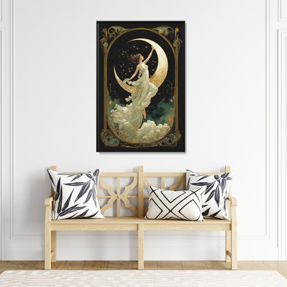 Framed Canvas - Moon Goddess Ascending