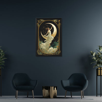 Framed Canvas - Moon Goddess Ascending