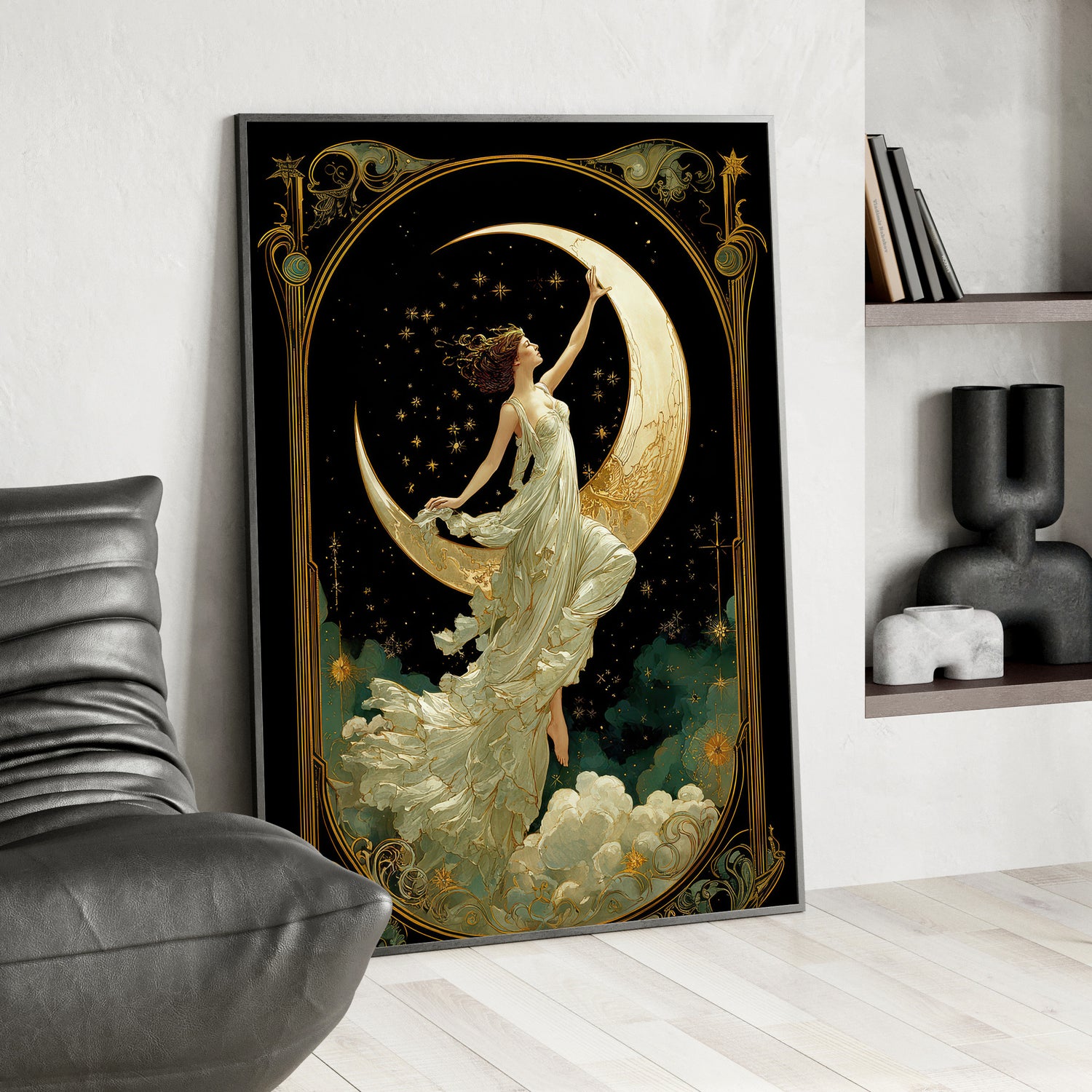 Framed Paper Print - Moon Goddess Ascending