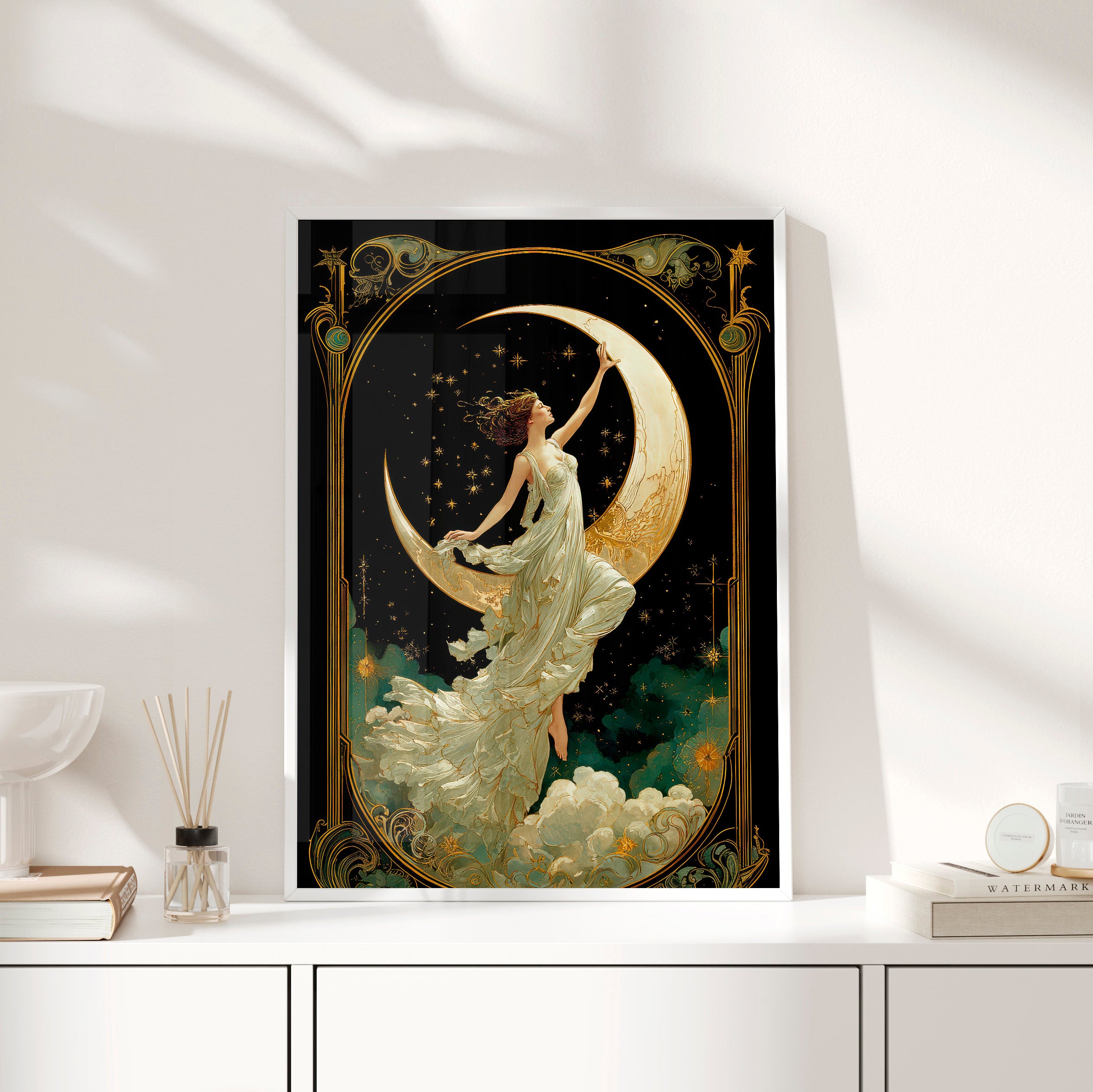Framed Paper Print - Moon Goddess Ascending