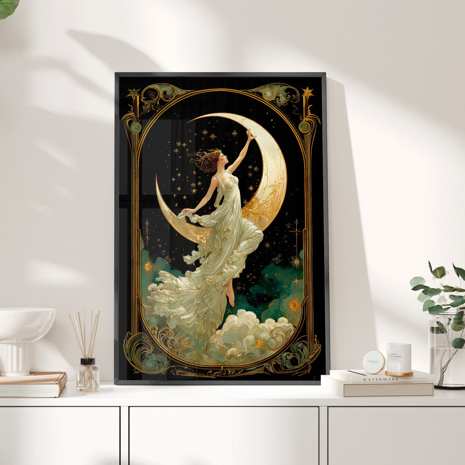 Framed Paper Print - Moon Goddess Ascending