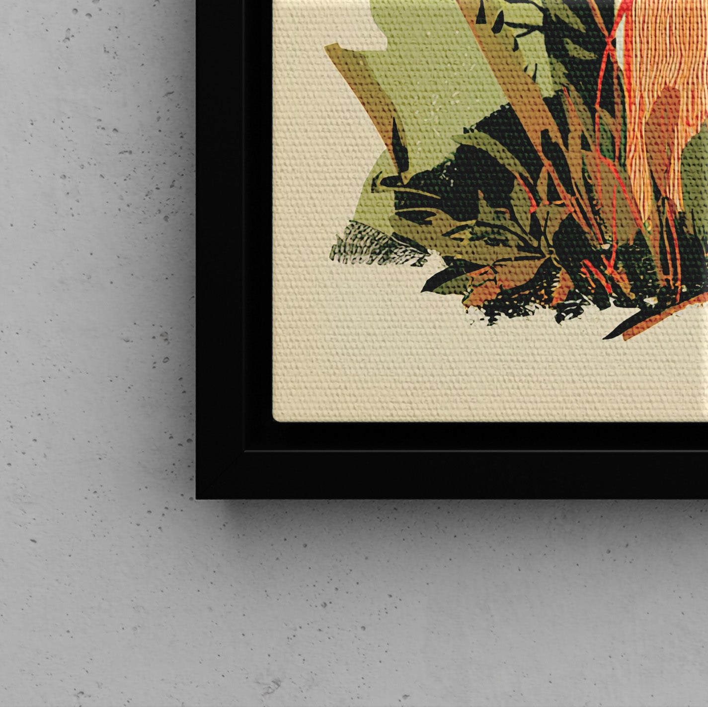 Framed Canvas - Groovy Woodland Mushrooms