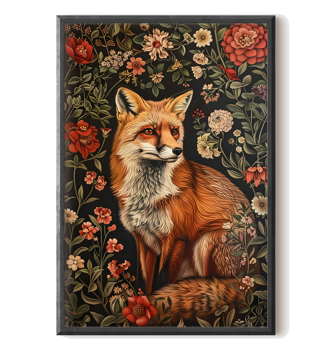 Fox Amongst Floral Whimsy