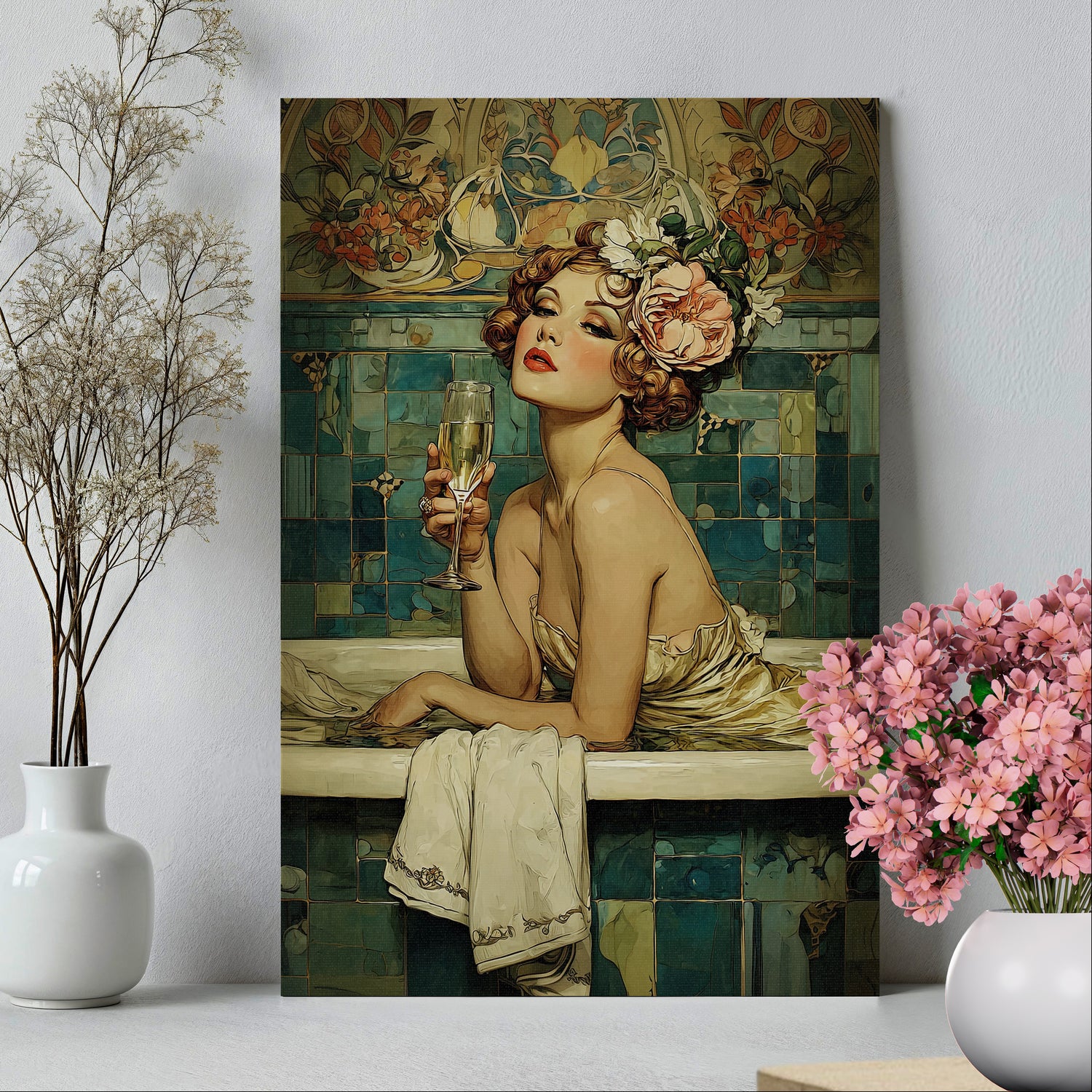 .75" Matte Canvas - Champagne Bathtub Coquette