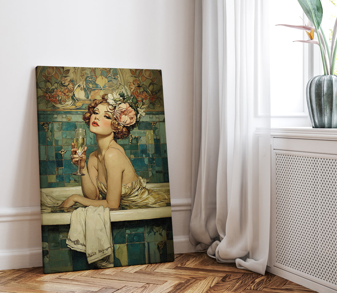 1.25" Matte Canvas - Champagne Bathtub Coquette