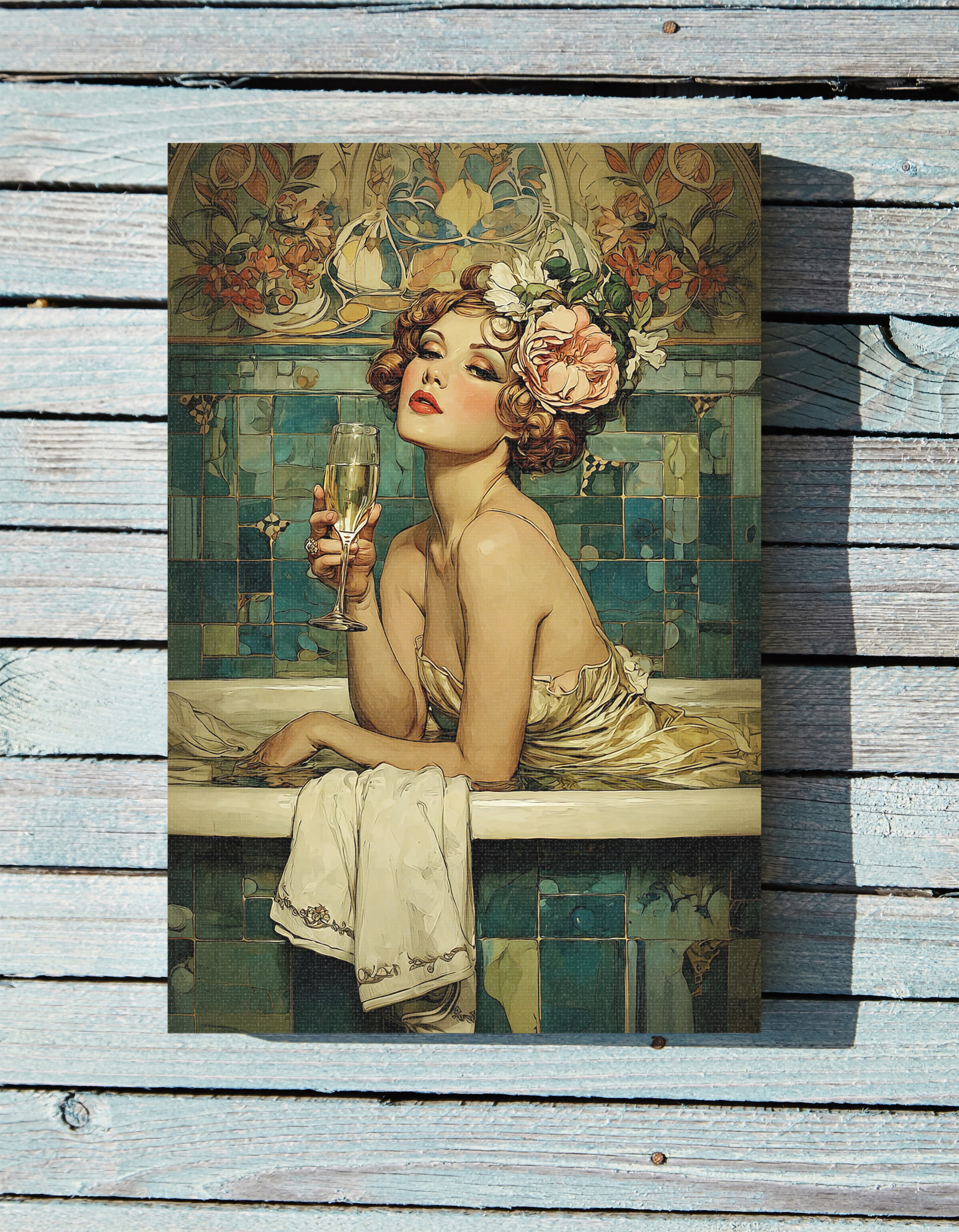 .75" Matte Canvas - Champagne Bathtub Coquette