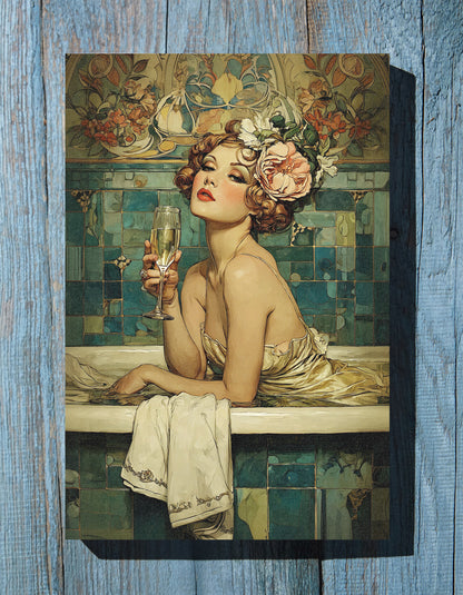 .75" Matte Canvas - Champagne Bathtub Coquette