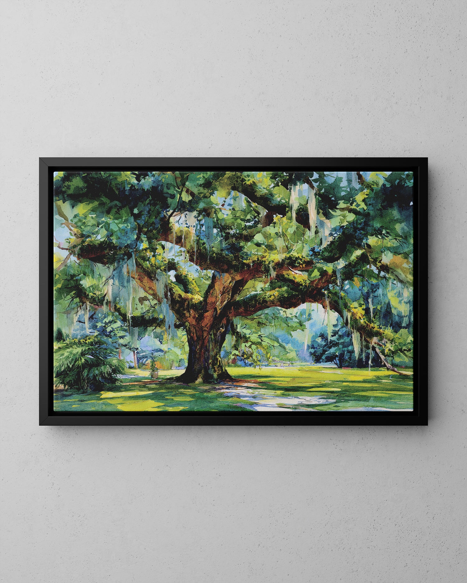 Framed Canvas - Whispering Southern Live Oak