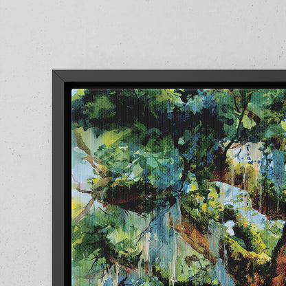 Framed Canvas - Whispering Southern Live Oak