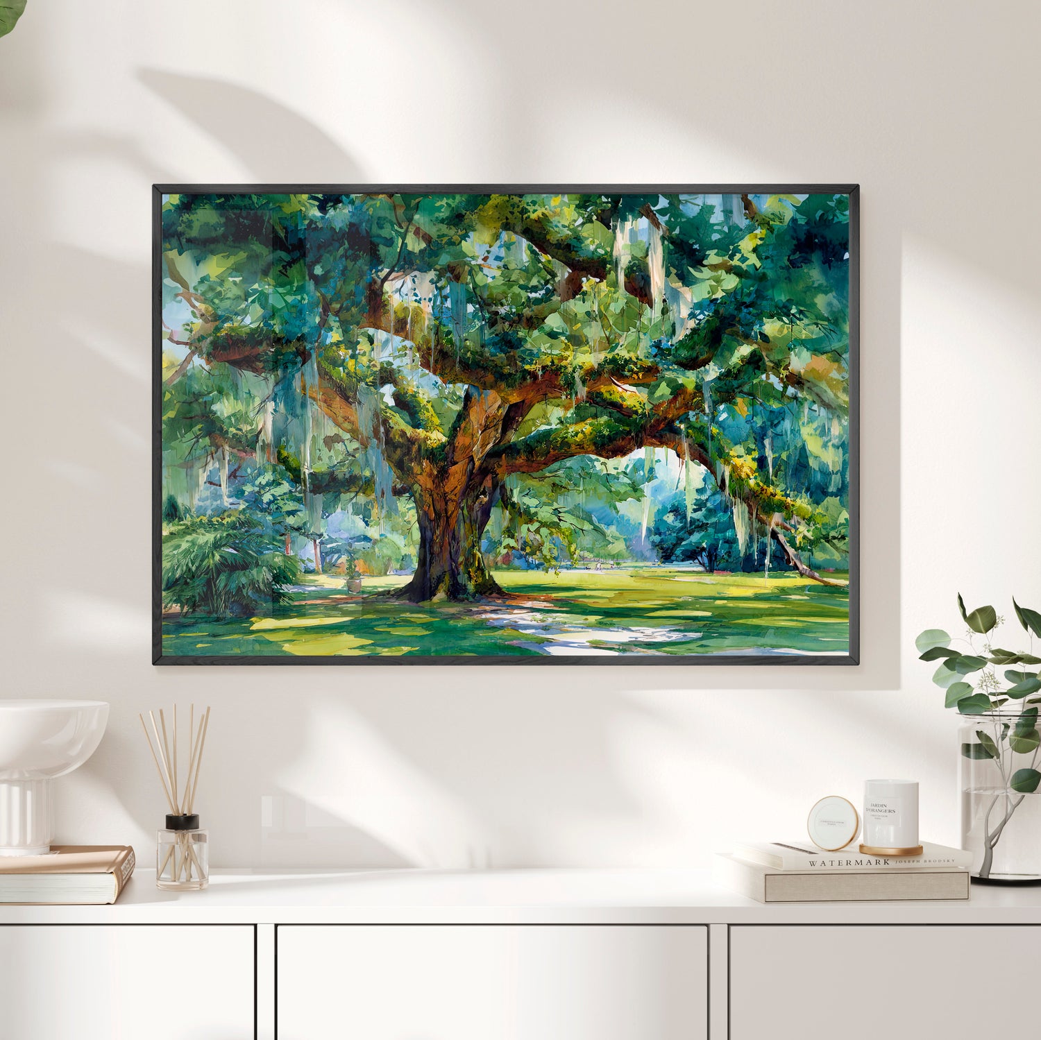 Framed Paper Print - Whispering Southern Live Oak