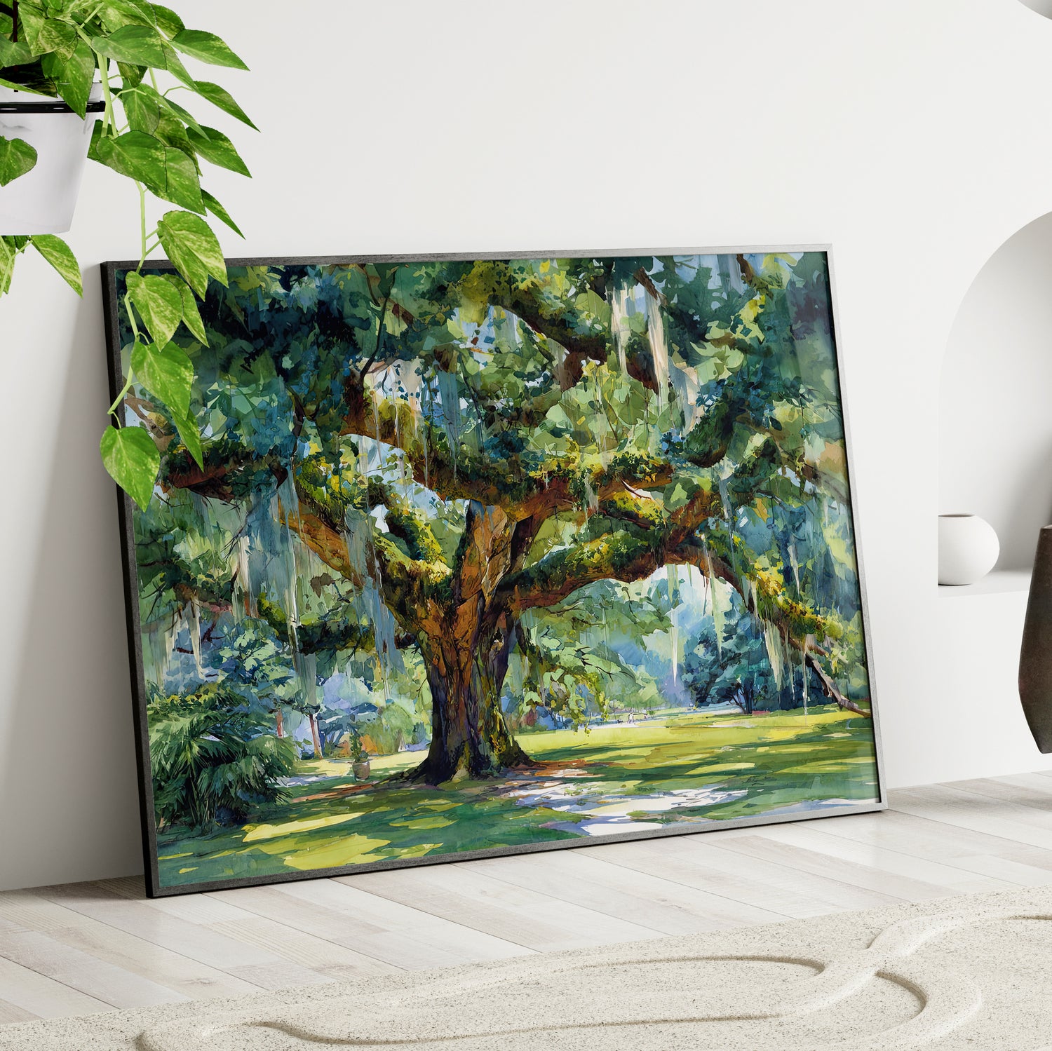 Framed Paper Print - Whispering Southern Live Oak