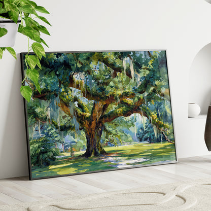 Framed Paper Print - Whispering Southern Live Oak