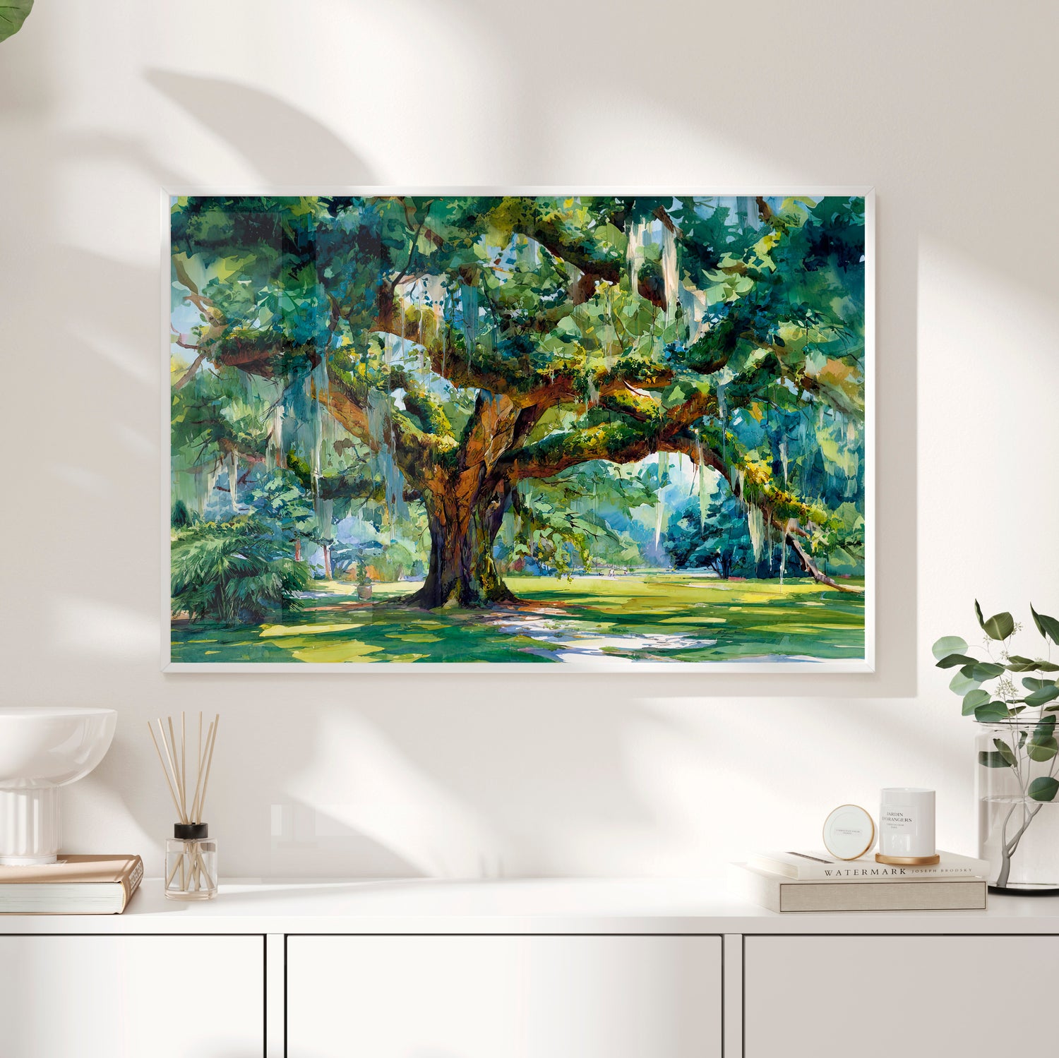 Framed Paper Print - Whispering Southern Live Oak